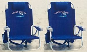 Tommy Bahama Backpack Cooler Chair with Storage Pouch 2 Set