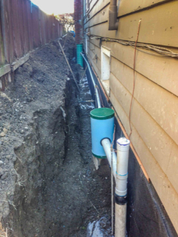 Exterior Basement Waterproofing Installation